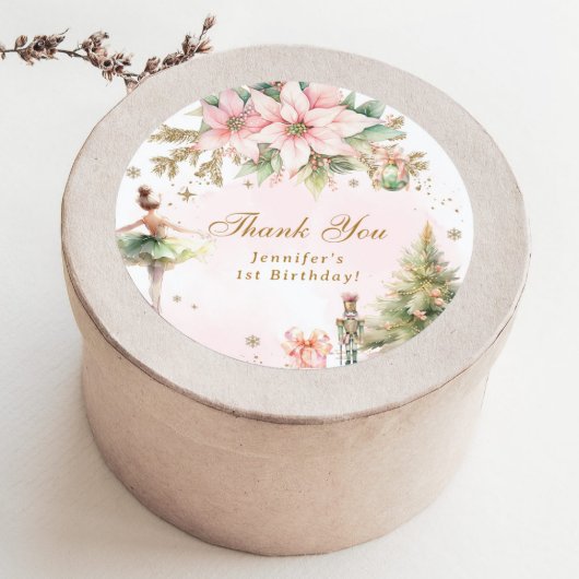 くるみ割り冬のオーネダーランドありがとう ラウンドシール