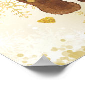 くるみ割り冬の赤ちゃんシャワー歓迎サイン ポスター (角)