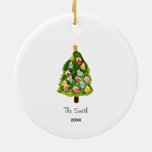 くるみ割り初めてのクリスマスを3人の家族として セラミックオーナメント (裏面)