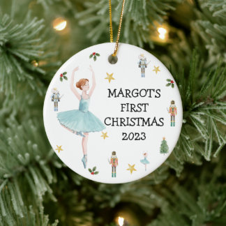 くるみ割り初めてのクリスマスバウブル セラミックオーナメント