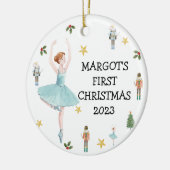 くるみ割り初めてのクリスマスバウブル セラミックオーナメント (左)