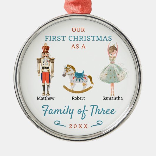 くるみ割り初めてのクリスマス メタルオーナメント (正面)