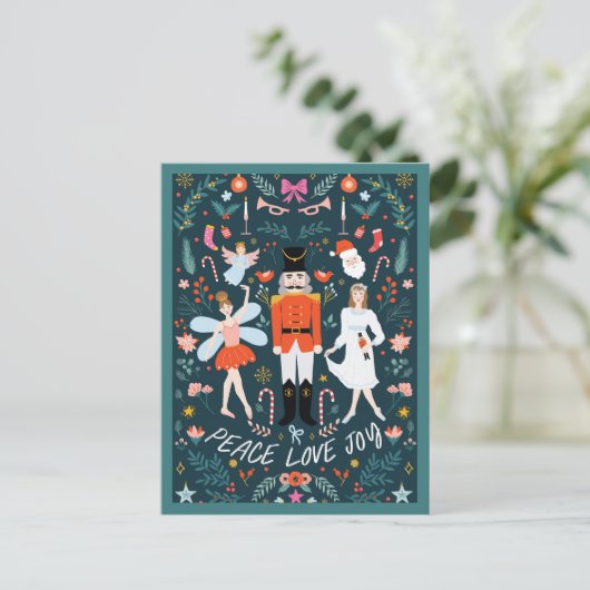 くるみ割り和平ラブジョイクリスマスポストカード ポストカード (スタンド正面)