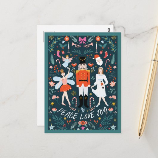 くるみ割り和平ラブジョイクリスマスポストカード ポストカード (正面/裏面インサイチュ)