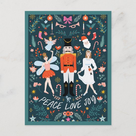 くるみ割り和平ラブジョイクリスマスポストカード ポストカード (正面)