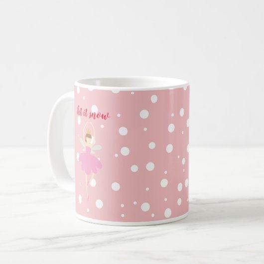 くるみ割り器はそれを雪クリスマスコーヒージャーマグカップ コーヒーマグカップ (正面左)