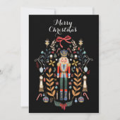 くるみ割り家族の写真クリスマスカード 招待状 (正面)