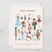 くるみ割り家族写真クリスマス シーズンカード (正面)