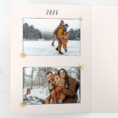 くるみ割り家族数々の写真コラージクリスマス 三つ折りクリスマスカード (内部最初)