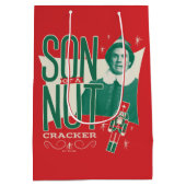 くるみ割り小妖精や小人の息子に相棒 ミディアムペーパーバッグ (裏面)