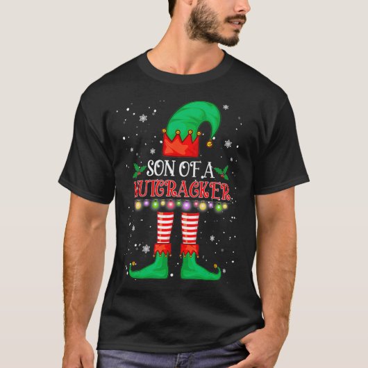 くるみ割り小妖精や小人クリスマスおもしろい Tシャツ (正面)