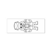 くるみ割り材アウトラインのクリスマスウッド ラバースタンプ (インプリント)