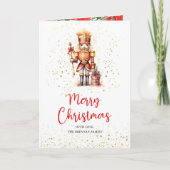 くるみ割り植物家族写真クリスマス シーズンカード (正面)