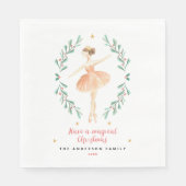 くるみ割り水の色の植物性かわいいクリスマスポス スタンダードランチョンナプキン (正面)