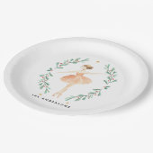 くるみ割り水の色の植物性かわいいクリスマスポス ペーパープレート (アングル)