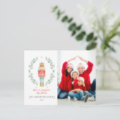 くるみ割り水の色の植物1写真クリスマス ポストカード (スタンド正面)