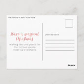 くるみ割り水の色の植物1写真クリスマス ポストカード (裏面)