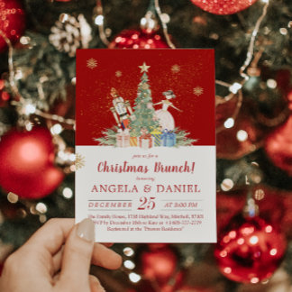 くるみ割り水カラークリスマスブランチ 招待状