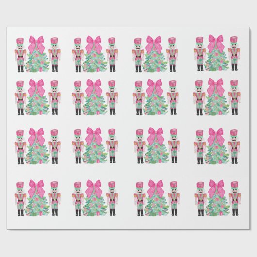 くるみ割り水色ラッピング紙 ラッピングペーパー (フラット)