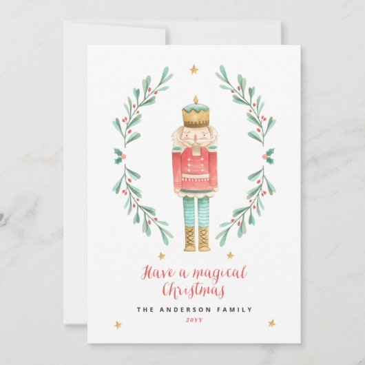 くるみ割り水色植物性かわいいクリスマス (正面)