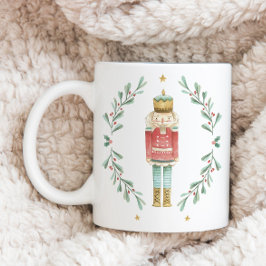 くるみ割り水色植物性かわいいクリスマス コーヒーマグカップ