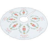 くるみ割り水色植物性かわいいクリスマス ブラッシュドポリエステルツリースカート (アングル)