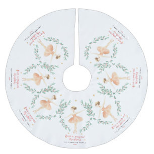 くるみ割り水色植物性かわいいクリスマス ブラッシュドポリエステルツリースカート