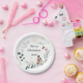 くるみ割り水色植物性かわいいクリスマス ペーパープレート (パーティー)