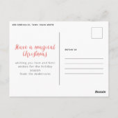 くるみ割り水色植物性かわいいクリスマス ポストカード (裏面)