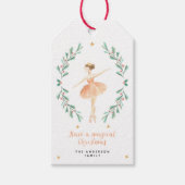 くるみ割り水色植物性かわいいクリスマスGIF ギフトタグ (正面)