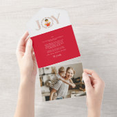 くるみ割り王子ホリデー写真三つ折りカード オールインワン招待状 (貼ってはがせる)