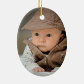 くるみ割り玩具兵士ベビーの初めてのクリスマス セラミックオーナメント (裏面)