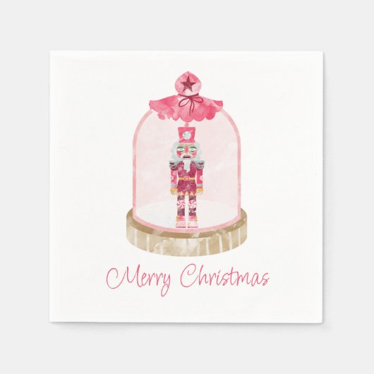 くるみ割り玩具兵士ホリデーパーティー スタンダードカクテルナプキン (正面)