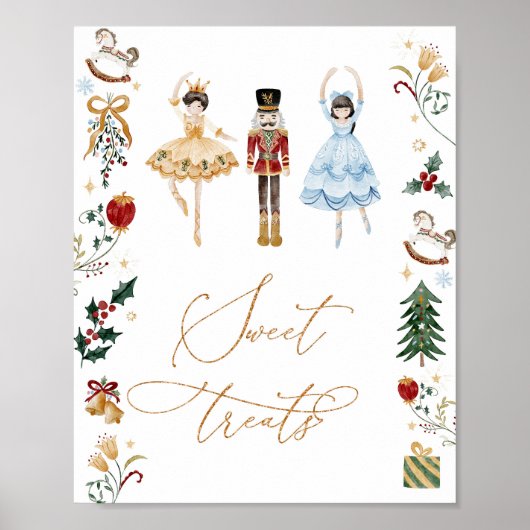 くるみ割り砂糖の梅の妖精の誕生日の甘いお菓子 ポスター (正面)