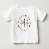 くるみ割り砂糖プラム妖精の冬の誕生日 ベビーTシャツ (正面)