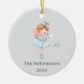 くるみ割り砂糖プラム妖精クリスマスフォト セラミックオーナメント (正面)