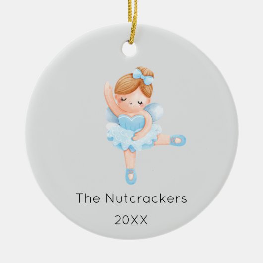 くるみ割り砂糖プラム妖精クリスマスフォト セラミックオーナメント (正面)