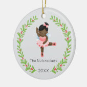 くるみ割り砂糖プラム妖精クリスマスフォト セラミックオーナメント (左)