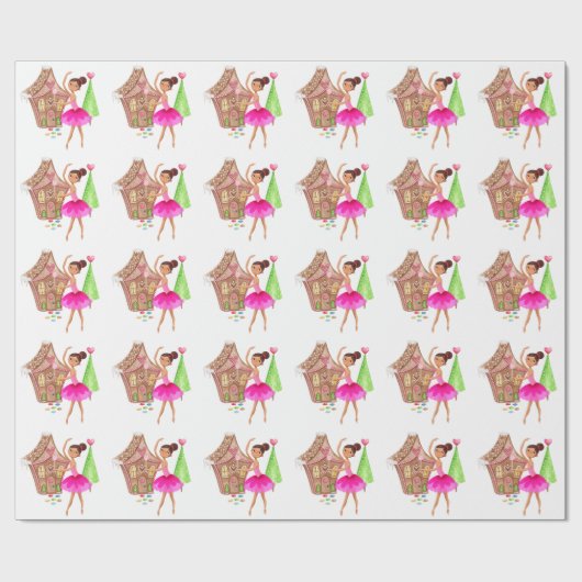 くるみ割り砂糖プラム妖精バレエのクリスマス ラッピングペーパー (フラット)