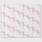 くるみ割り砂糖プラム妖精バレリーナパターン ラッピングペーパー (フラット)