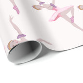 くるみ割り砂糖プラム妖精バレリーナパターン ラッピングペーパー (ロールコーナー)