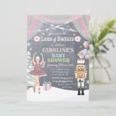 くるみ割り砂糖梅ベビーシャワー招待状 招待状 (スタンド正面)