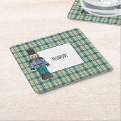 くるみ割り紙コースター スクエアペーパーコースター (アングル)