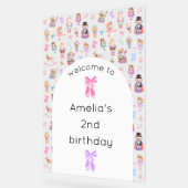 くるみ割り誕生日へようこそ アクリルサイン (傾斜)