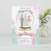 くるみ割り誕生日ガールランドオブスイーツフェアリーピンク 招待状 (スタンド正面)