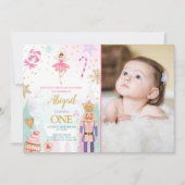 くるみ割り誕生日ガールランドオブスイーツフェアリー 招待状 (正面)