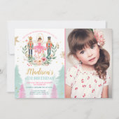 くるみ割り誕生日ガール バレエガール シュガープラム 招待状 (正面)