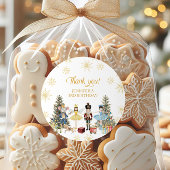 くるみ割り誕生日パーティーありがとう ラウンドシール