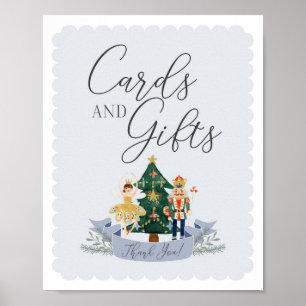 くるみ割り誕生日パーティーカードとギフトサイン ポスター