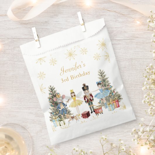 くるみ割り誕生日パーティー フェイバーバッグ (クリップ留めされた状態)